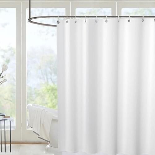 Waterproof Shower Curtain Thickened Mildew Proof Bathroom Screens Washable White Durable Curtains With Hook Bathroom Decoration
