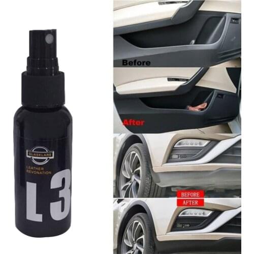 50ml Car Refurbished Agent Interior Leather Plastic Care Maintenance Car Accessories Care Leather Shoe Cleaning Supplies