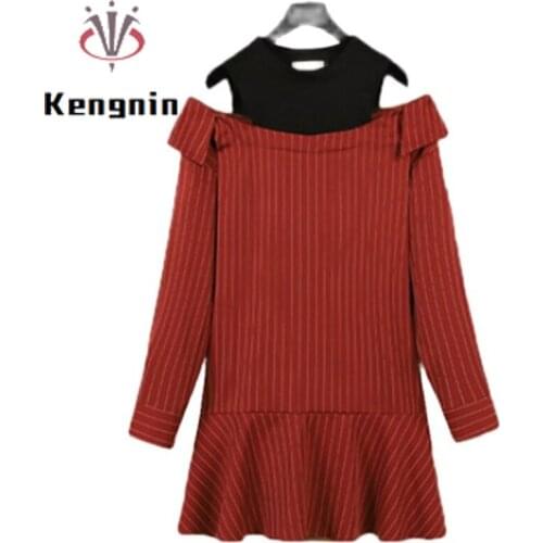 Red Color Shirt Women Dress Spring Autumn Ladies OL Vestidos Loose Adjust Waisted Robe Sashes Bow Dresses Plus Size S- 4XL