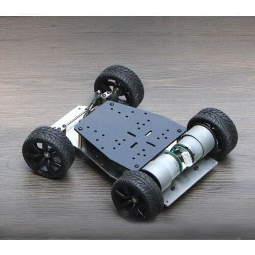 2018 Smart Robot Car Chassis 1500RPM Front Wheel Servo Drive Rear Wheel Dual Motor Drive For Arduino