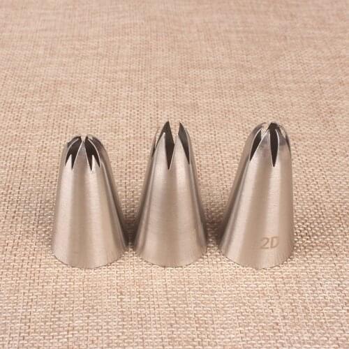 3Pcs/Set Cookies Supplies Kitchen Gadgets 304 Stainless Steel Multi Purpose Cakes Decoration Silver Fondant Decor Pastry Nozzle