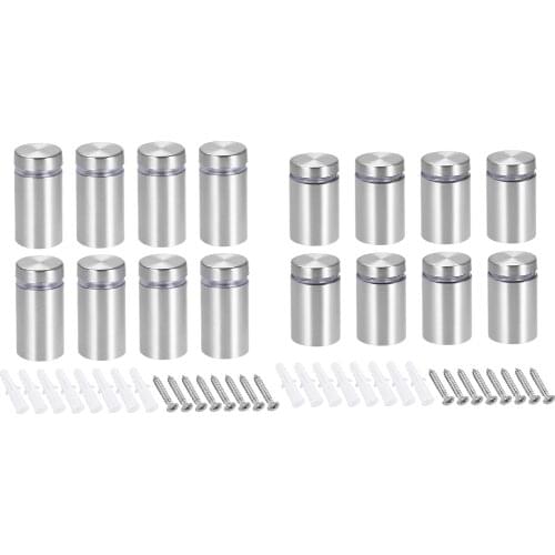 Uxcell 8Pcs Glass Standoff Mount Stainless Steel Wall Standoff Holders to Hold Pictures Glass and Signs Indoor or Outdoor