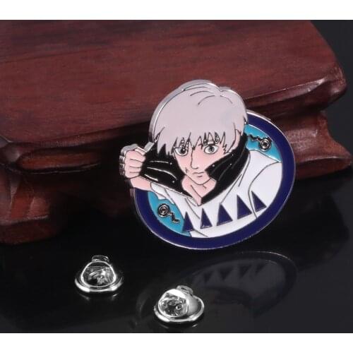 Anime Jujutsu Kaisen Gojo Satoru Badge Pins Itadori Yuji Fushiguro Megumi Hard Enamel Brooch Collection Jewelry Gift