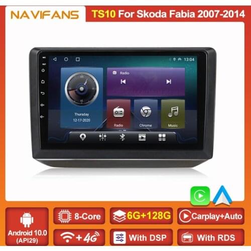 6+128G DSP 4G Wifi Car Multimedia DVD Player Android 11 For Skoda Fabia 2 2007-2014 Auto Radio GPS Stereo Carplay Video Recorder