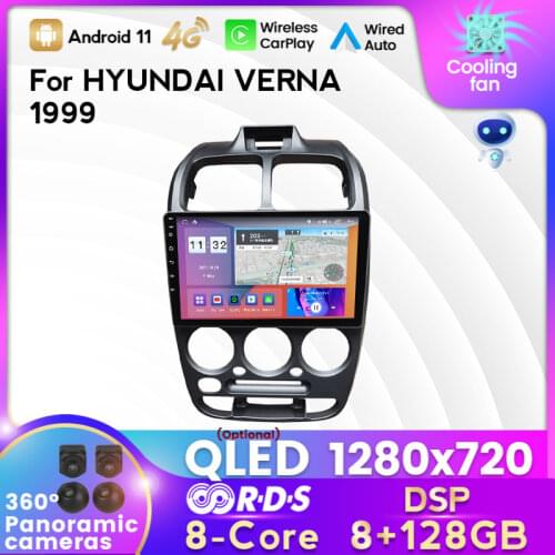 1280x720 IPS 7862C 8Cores 6G 128G for HYUNDAI VERNA 1999 Car Radio Multimedia Video Player Navigation GPS Android10 2din Carplay