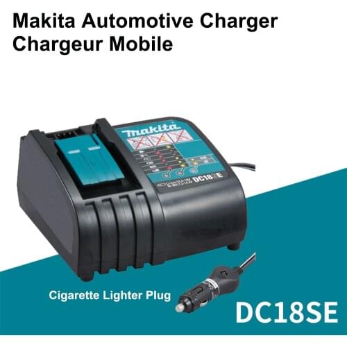 Makita DC18SE Automotive Charger Cigarette Lighter Plug Chargeur Mobile Prim.:12-24V Sek./Sec:7.2V-18V 14.4V 12V Universal