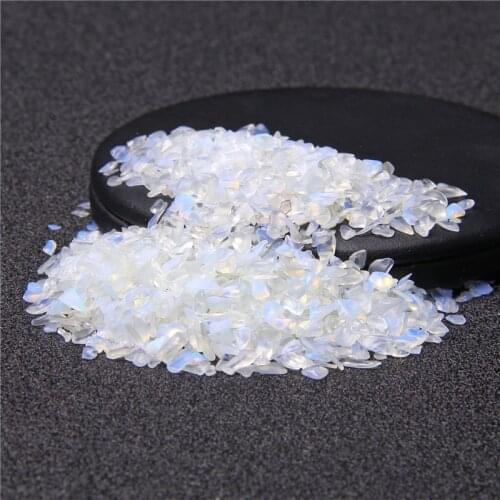 20G 50G 100G White Opal Chips Stone 3-5mm Undrilled Bulk Tumbled Natural Quartz Crystal Beads Jewelry Making DIY Home Fish Tank