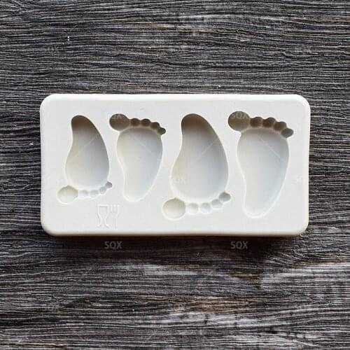 Baby Foot DIY Chocolate Fondant Cake Baking Molds,Moule Silicone,Cake Decorating Tools Pastry Tools MR55