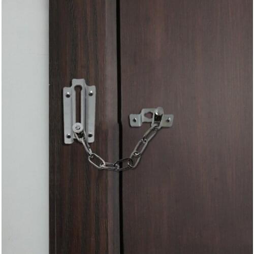 Door Chain Lock Stainless Steel Guard Slide With Screws Home Security Safety Latch Inside Doors JA55