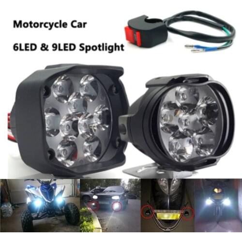 Motorcycle Headlight 9W LED E-bike Spot Lights Car Fog lights Daytime Running Lights 4.8 cafe racer for yamaha mt 07 honda dio