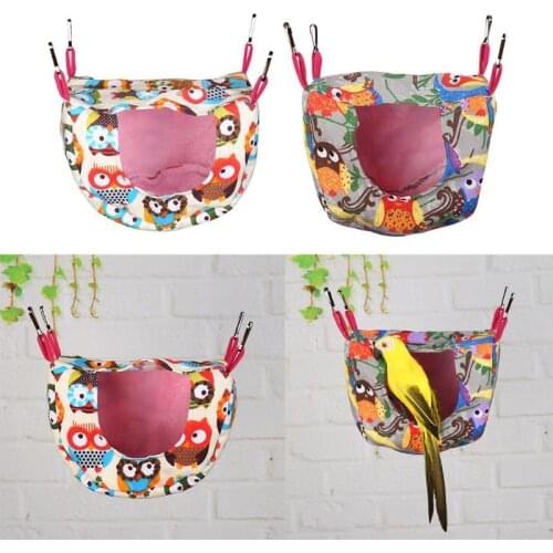 Birds Hammock Hamster Parrot Hanging House Birds Nest Small Animals Cage Pet Hanging Bed Cave Single-mouthed Plush Nest