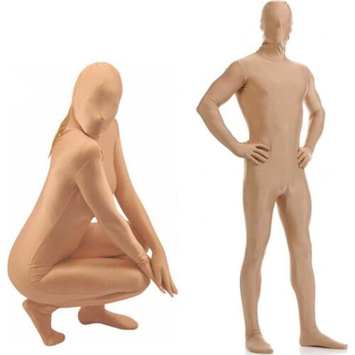 Custom Adult Full Body Lycra Zentai Suit Deep Nude Tight Suits Pure Color Halloween Party Unitard Customize for special use