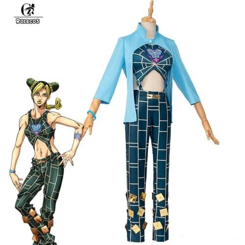 ROLECOS Anime JoJos Bizarre Adventure Jolyne Cujoh Cosplay Costume Stone Ocean Jolyne Cosplay Costume for Women Halloween