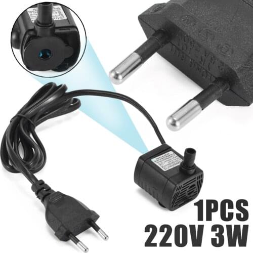 Mini Water Pump Micro Submersible Pump Fountain EU/US Plug AC 220V 3W For Fish Tank Pond Aquarium Supplies 50Hz
