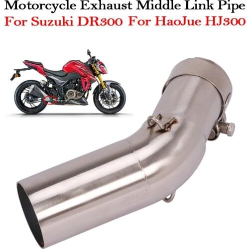 Modified Slip On Motorcycle Exhaust Muffler Escape Middle Link Pipe Connection Tube For Suzuki DR300 HaoJue HJ300 DR 300 HJ 300