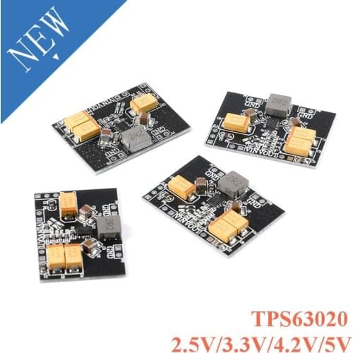 TPS63020 Power Supply Module Low Ripple Automatic Step Up Step Down Buck-boost Board Module 2.5V 3.3V 4.2V 5V Lithium Battery