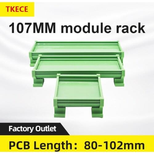 TKECE PCB module frame 107MM DIN rail mounting circuit board base cut any length PCB length 80-102mm