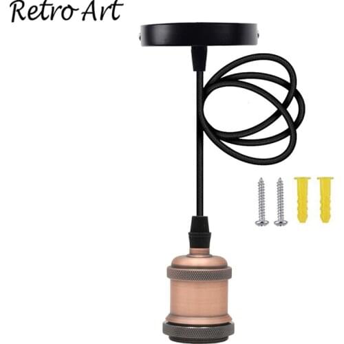 Antique hanging Edison ceiling lamp cord set E26 E27 vintage pendant lamp kits