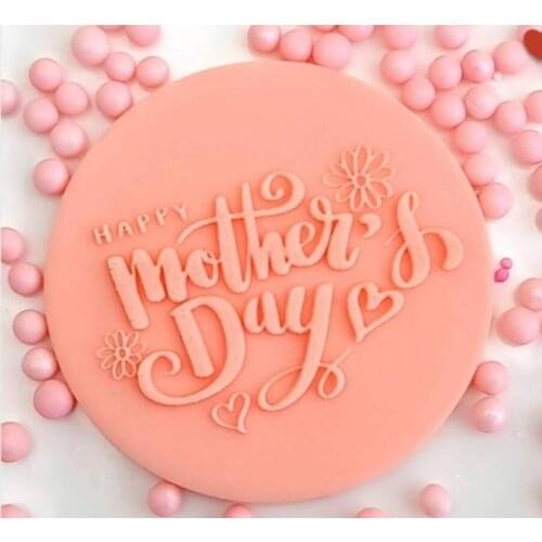 Cake decoration happy mothers day acrylic board Cutter reverse stamp embosser Fondant plastic cutter Mould tools