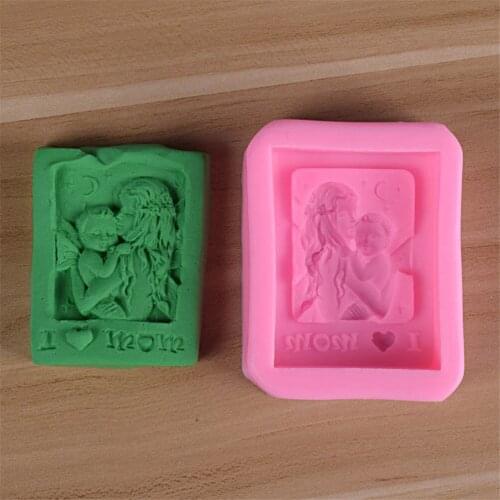 New Love Mom Silicone Soap Mold DIY Molds Cake Baking Mold Mothers Day Gift