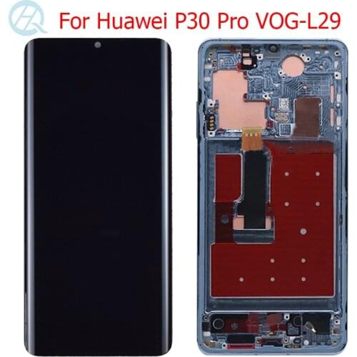 Original P30 Pro Display For Huawei P30 Pro LCD With Frame OLED 6.47" Huawei P30 Pro VOG-L29 VOG-L09 VOG-L04 Display Screen