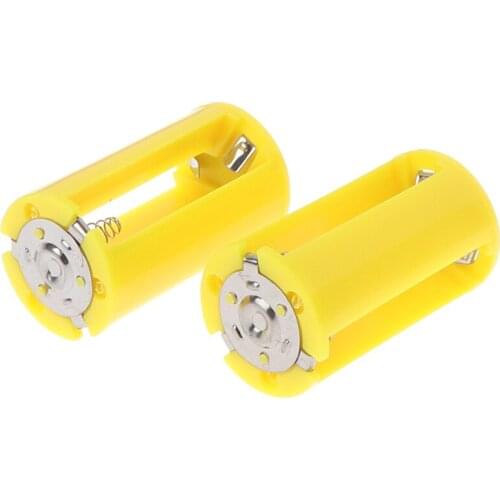 2PC 3AA to D Parallel Adapter Battery Holder Converter Case Box SD&HI Adapter Switcher