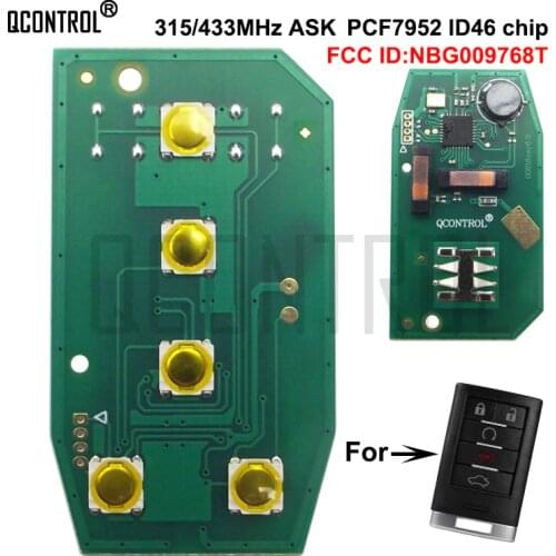QCONTROL Car Remote Control Key Circuit Board for Cadillac SRX CTS XTS DTS 2010 2011 2012 2013 2014 2015 Keyless Entry/Go Smart