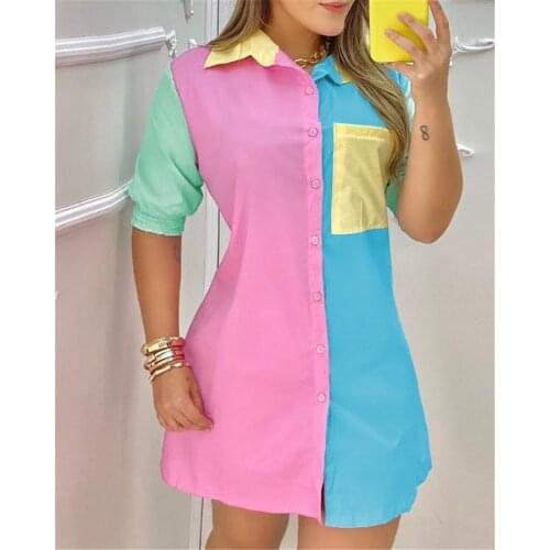 QUHENG Fashionable Shirt Dresses