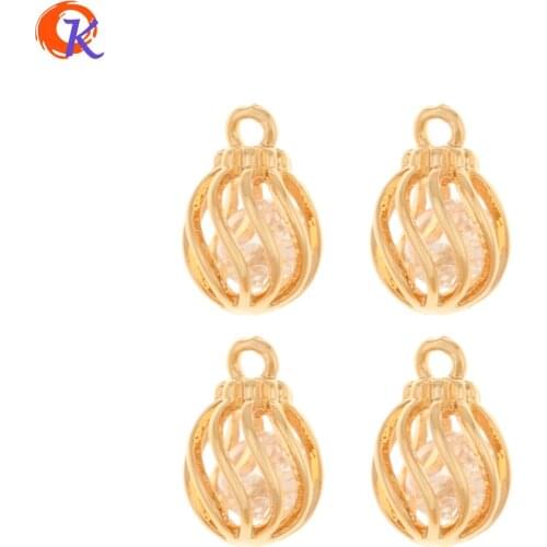 Cordial Design 50Pcs 7*11MM DIY Jewelry Making/Earring Findings/Pendant/Hand Made/Lantern Shape/Jewelry Accessories/CZ Charms