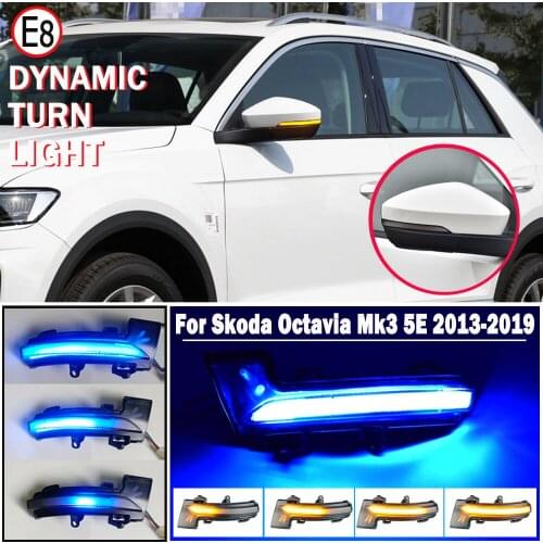 2pcs Dynamic Blinker Turn Signal LED For Skoda Octavia Mk3 A7 5E Mirror Light 2014 2015 2016 2017 2018 2019