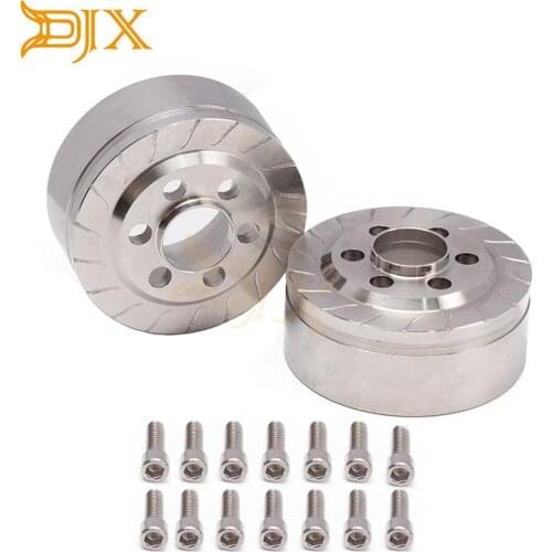 DJX 2PCS Stainless Steel Brake Rotor Weights for 1.9 2.2 inch Wheel TRX4 TRX6 Axial SCX10 90046