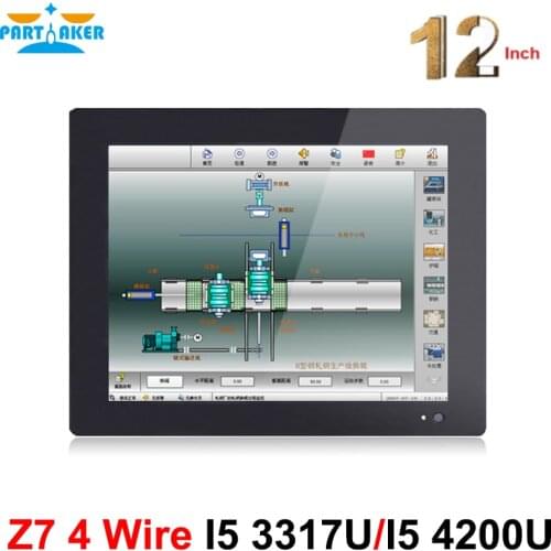 Partaker Z7 All In One Tv Computer with 2MM Slim Panel 2 RS232 12.1 Inch Intel Core I5 3317u 2G RAM 32G SSD
