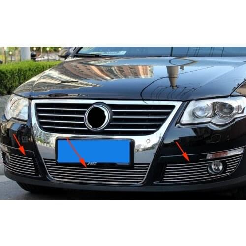 High quality stainless steel Front Grille Around Trim Racing Grills Trim For Volkswagen PASSAT B6 2006-2010