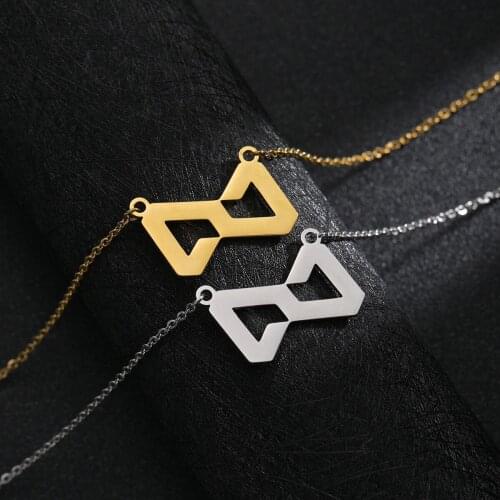 YWSHK Stainless Steel Infinity Symbol Pendant Necklace Party Gift bijoux Edge Polished for Women Girls Fashion Jewelry Wholesale