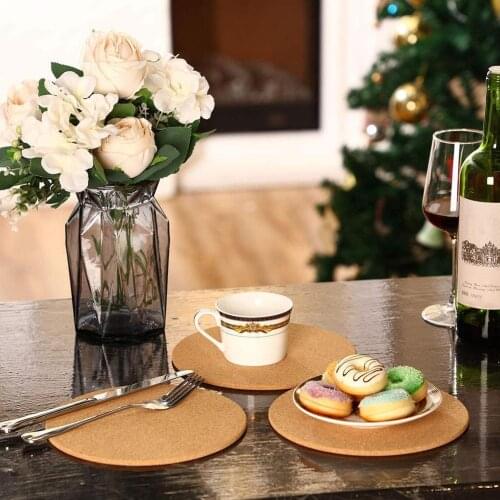 1pc Wooden Plain Round Cork Coasters Coffee Drink Tea Wine Mat Cup Table Accessories Placemats Cup Kitchen Wholesale Mat Pa K0B2