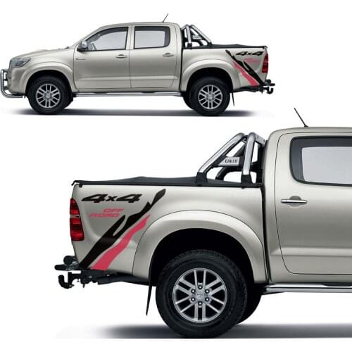 2 pieces mudsling styling 4x4 off road graphic vinyls cool car stickers fit for toyota hilux 2011 2012 2013 2014 2015-2018 2019