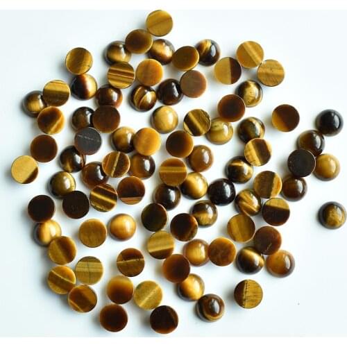 2020 fashion good quality natural tiger eye stone round cab cabochon beads for jewelry Accessories 10mm wholesale 50pcs/lot free
