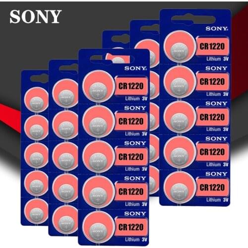 30pc/lot Sony 100% Original CR1220 Button Cell Battery For Watch Car Remote Key cr 1220 ECR1220 GPCR1220 3v Lithium Battery
