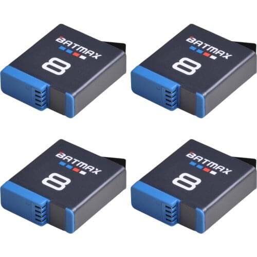 4Pcs 1680mAh for Gopro Hero 8 Black Battery Pack Akku AHDBT-801 Hero 8 Black Gopro Accessories