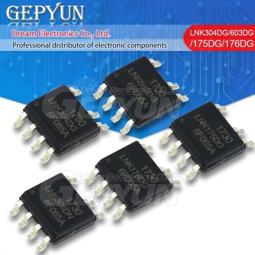 5pcs LNK304DG LNK304 SOP LNK304DN SOP-7 LNK306DN LNK306DG LNK306 LNK302DN LNK302DG LNK302 LNK603DG LNK603 TNY175DG TNY176DG