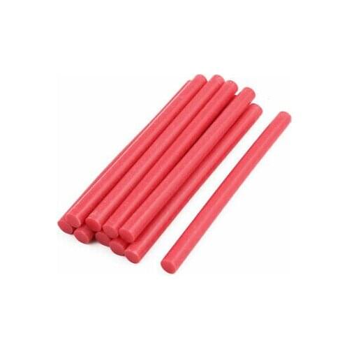 7mmx100mm Heating Gun Hot Melt Glue Craft Model Adhesive Stick Pink 10pcs