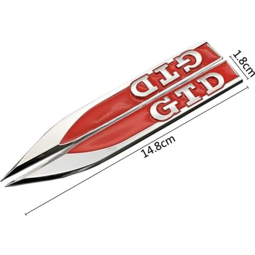 Golf Auto Decor Door Side Fender GTD Emblem Car Sticker For MK4 Badge MK5 Decoration Mk6 Logo