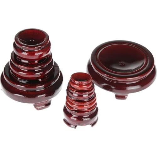 Fixed Seat Crystal Ball Base Statue Pedestal Natural Wood Holder Miniature Display Stand Home Decoration Desktop Ornament