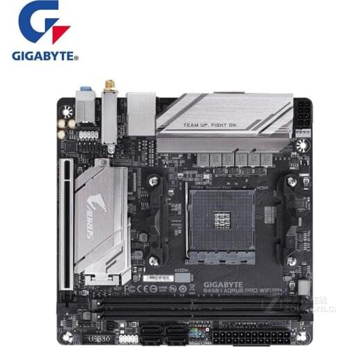 MINI-ITX ITX For Gigabyte GA B450 I AORUS PRO WIFI Motherboard socket AM4 B450 Used Desktop Mainboard M.2 NVMe PCI-E X16 3.0