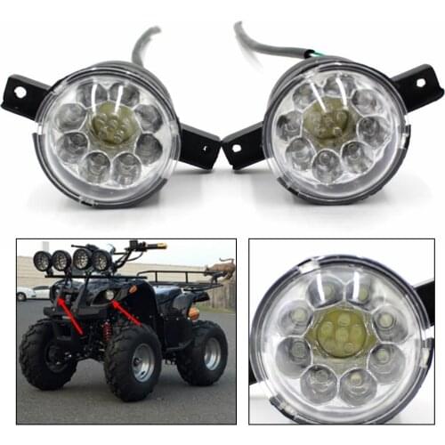 2PCS LED 3 Wire Headlight Head Light Head Lamp Fit for ATV Quad 110 125CC TaoTao ATA110D ATA110D1 ATA125D ATA135D ATA125 HW