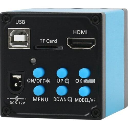 HD 1080P 20MP HDMI USB Electronic Video Microscope Camera TF Card C-mount Digital Microscopio Camera For Phone PCB Repair