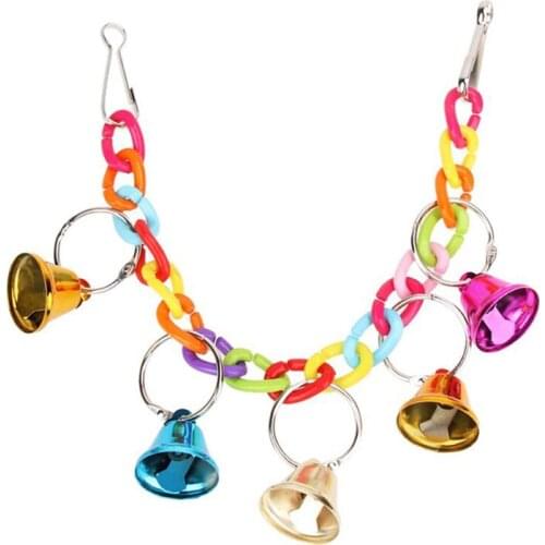 Birds Toys Funny Cockatiel Parakeet Conure Birds Bites Toy Parrot Swing Cages Chew Toys Acrylic Suspension Bridge Climbing Rope