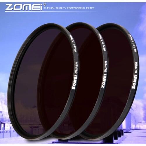 Zomei Infrared IR filter 680nm 720nm 760nm 850nm 950nm IR filter 37mm 49mm 52mm 58mm 67mm 72mm 82mm for SLR DSLR camera lens