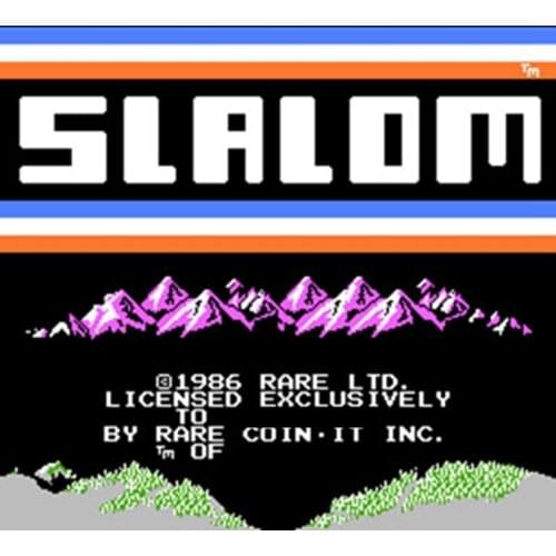 Slalom 60 Pins English Version Game Cartridge for 8 Bit 60pin Game Console