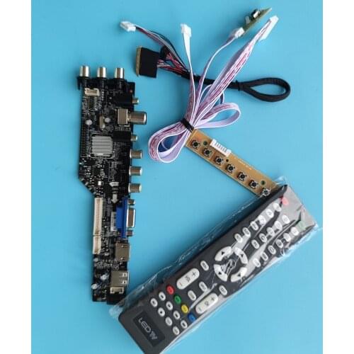 Kit For LTN156AT32-T01/LTN156AT32-401 1366X768 DVB-T DVB-T2 40pin digital Signal controller board LED USB VGA TV HDMI AV remote